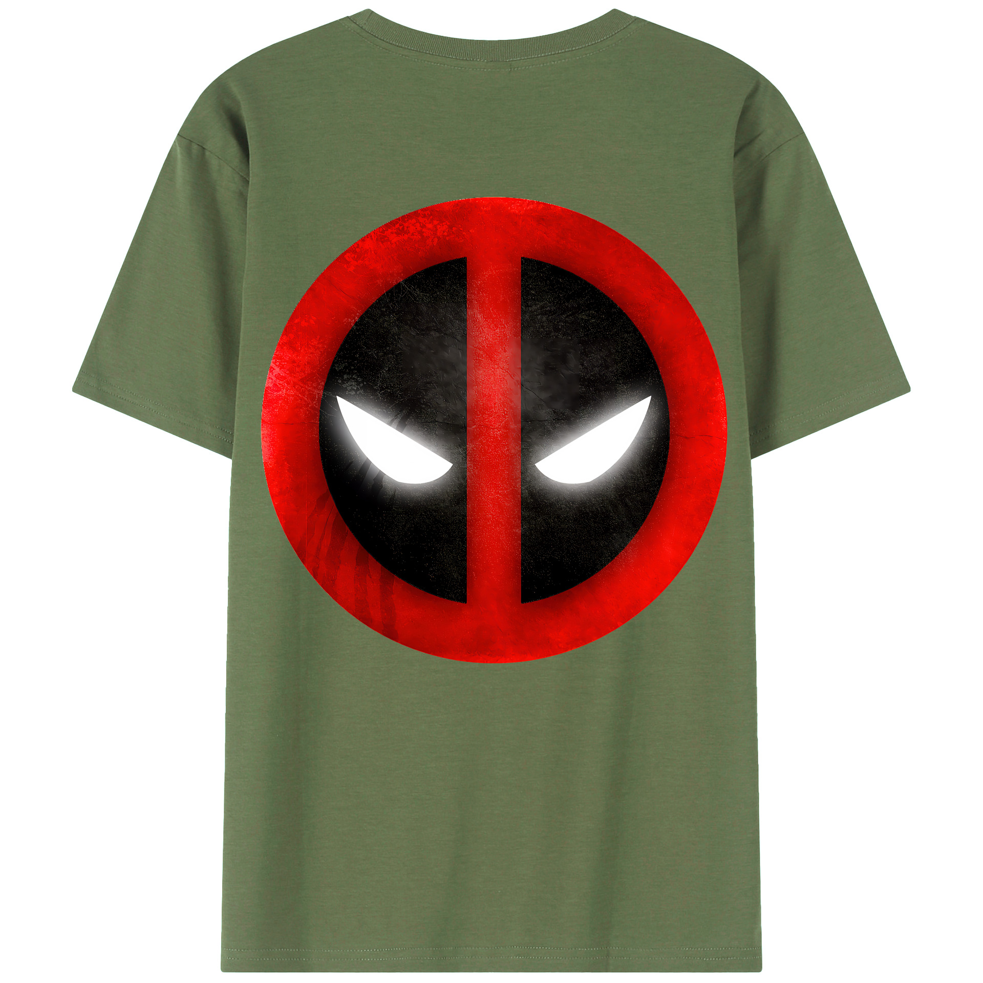 （画像用） Deadpool デッドプール 綿100％ メンズ半袖Tシャツ（バックプリント） 通気性